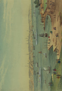 Watercolour 1854 Portland, Maine Poster Print by W.S. Hatton
