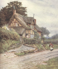 Happy England 1904 A Cheshire Cottage Poster Print by Helen Allingham