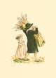 Marigold Garden Harvesting Poster Print by Kate Greenaway showcasing vibrant marigolds.