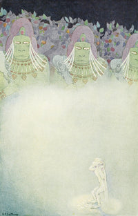 The Three Mulla-Mulgars Silver-Haired Meermuts Poster Print by Dorothy Lathrop.