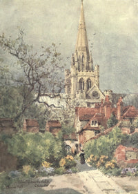 Sussex 1906 Chichester Cathedral Poster Print by Wilfrid Ball, showcasing architectural beauty.