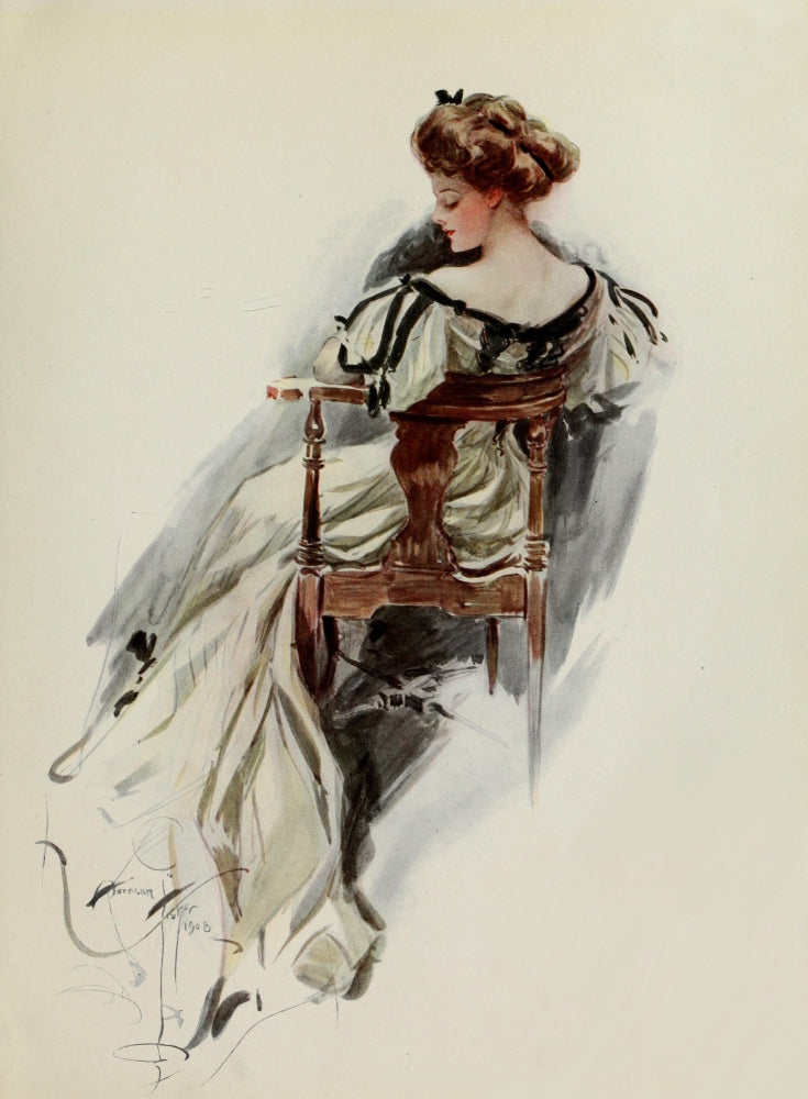 American Beauties 1909 Witching Gown Poster Print by Harrison Fisher
