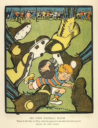Hullo Boys, The Wireless Uncles' Annual 1924 - His First Football Match Poster Print by Will Dyson.