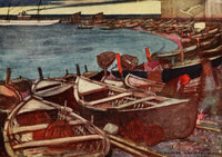 Naples Past & Present 1905 Boats at the Mergellina Poster Print