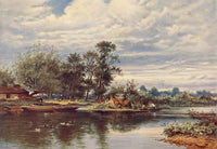 A Backwater on the Thames at Streatley fine art print by Benjamin Leader.