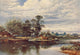 A Backwater on the Thames at Streatley fine art print by Benjamin Leader.