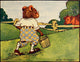 The Mouse's Tail c.1917 Fetching Milk Poster Print by Julia Greene