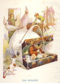 Binkie The Whalers Poster Print by David Broadfoot Carter, colorful children's artwork.