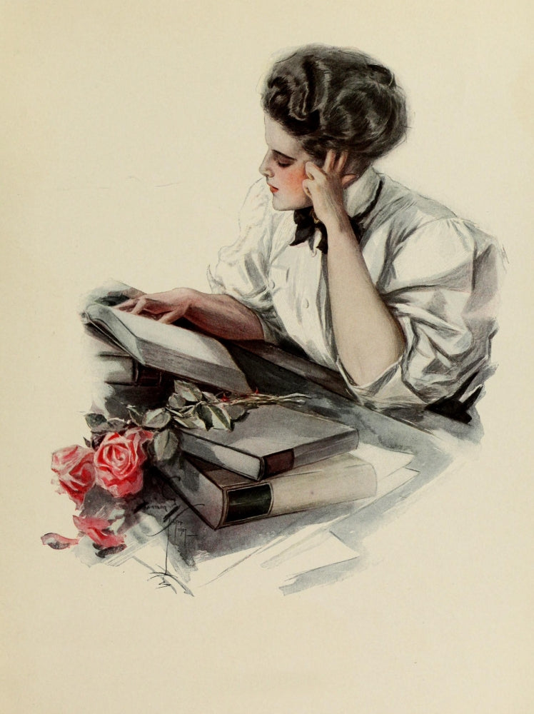 Fair Americans 1911 Study Hour Poster Print by Harrison Fisher