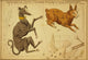 Canis Major and Lepus celestial print by Sidney Hall - 1825 artwork.
