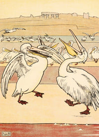 Nonsense Songs c.1910 Pelican Chorus Poster Print by Leonard Leslie Brooke