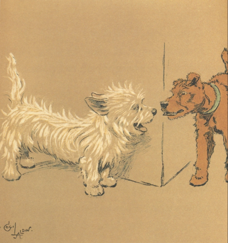 Mac 1912 Corner Meeting Poster Print by Cecil Aldin, vintage artwork