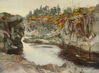 Angling & Art in Scotland 1908 Gorge Below the Linn Poster Print by Ernest Briggs
