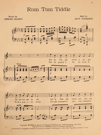 Madden & Schwartz Rum Tum Tiddle sheet music poster print