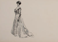 Social Ladder 1902 Lady in Dress Poster Print by Charles Dana Gibson