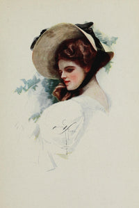 American Girls in Miniature 1912 Reflections Poster Print by Harrison Fisher