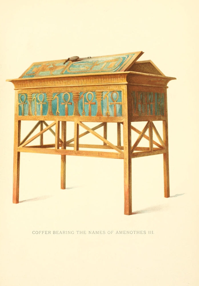 The Tomb of Iouiya & Touiyou 1907 Poster Print featuring the Coffer of Amenothes III