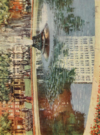 New York 1911 Central Park Fountain Poster Print by Martin Lewis