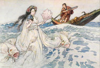 Green Willow 1910 Urashima Art Print by Warwick Goble