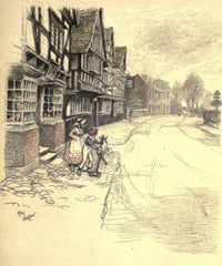 Old Inns 1921 King's Head, Ombersley, Worcs Poster Print by Cecil Aldin