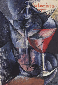 Still Life, Glass & Siphon (1912) poster print by Umberto Boccioni, vibrant Futurist artwork.