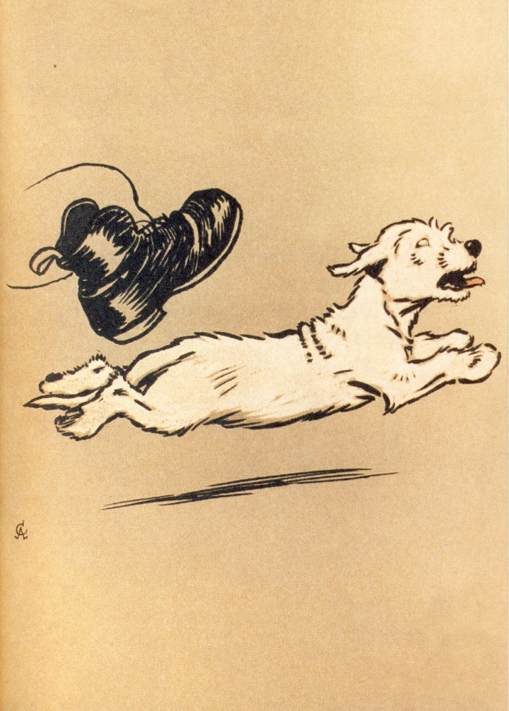The White Puppy Booted Poster Print by Cecil Aldin