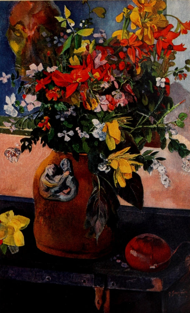 Still Life with Flowers Poster Print by Paul Gauguin, vibrant floral artwork