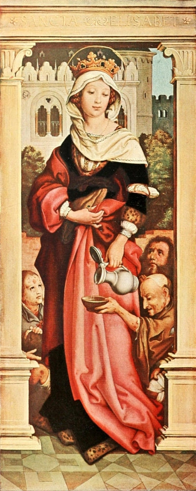 St. Elisabeth Poster Print by Hans Holbein - 1904 Christian Art