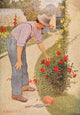 Moufflou & Other Stories 1910 Tending the Roses Poster Print by Maria Kirk