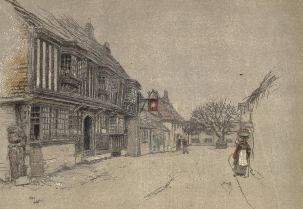 Old Inns 1921 Star Inn, Alfriston Poster Print by Cecil Aldin showcasing vintage architecture.