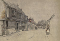 Old Inns 1921 Star Inn, Alfriston Poster Print by Cecil Aldin showcasing vintage architecture.