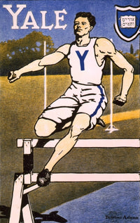Yale Hurdler Poster Print by Bristow Adams, showcasing athletic excellence.