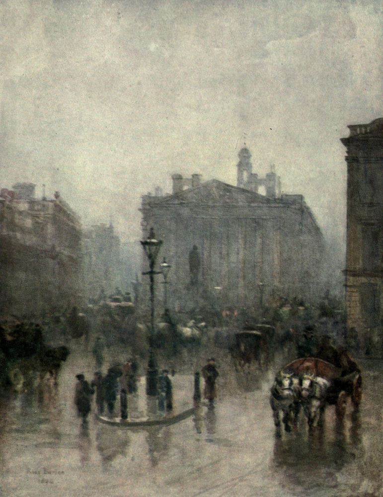 Familiar London 1904 Royal Exchange Poster Print by Rose Barton