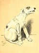 A Dog Day 1902 Poster Print by Cecil Aldin featuring playful dogs in a whimsical setting.