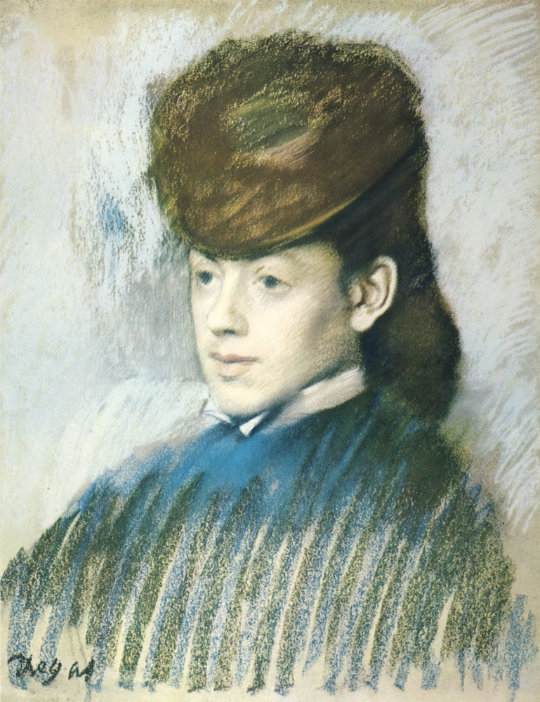 Mlle Malo c.1877 Poster Print by Edgar Degas showcasing 19th-century Parisian elegance.