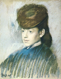Mlle Malo c.1877 Poster Print by Edgar Degas showcasing 19th-century Parisian elegance.