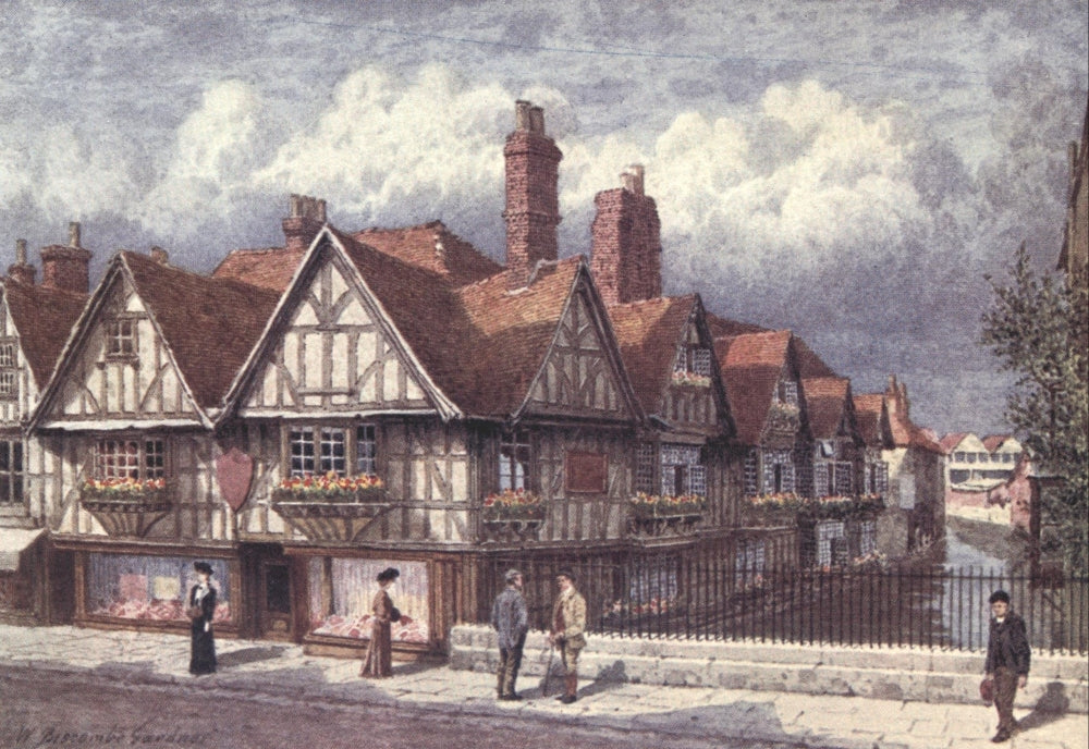 Canterbury Weavers Poster Print by William B. Gardner showcasing intricate weaving art.