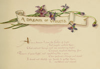 A Dream of Violets 1898 Poster Print by Bessie Gray, floral art print.