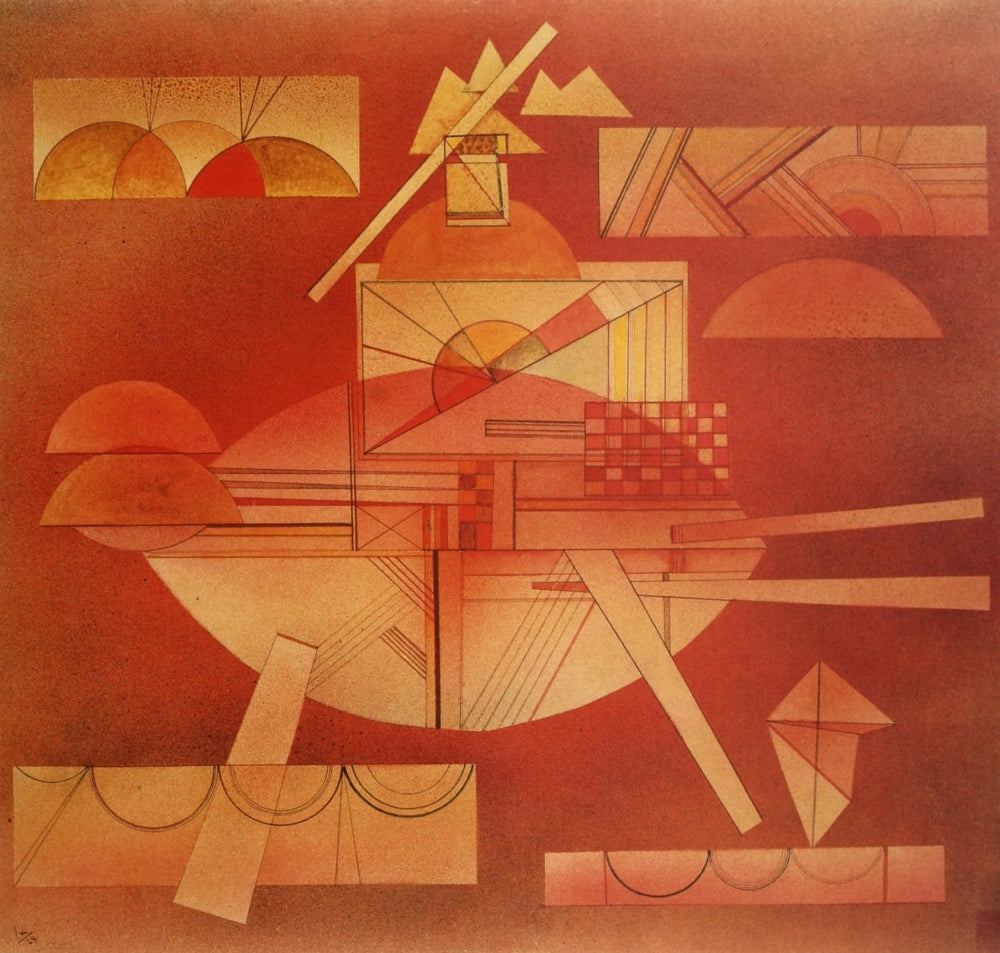 In the Heavy Red Fine Art Print by Wassily Kandinsky