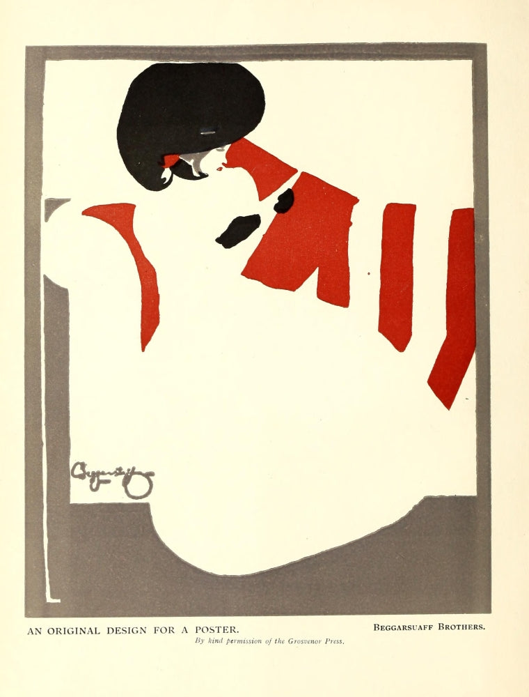 Beggarstaffs Woman on Striped Sofa Poster Print (1899)