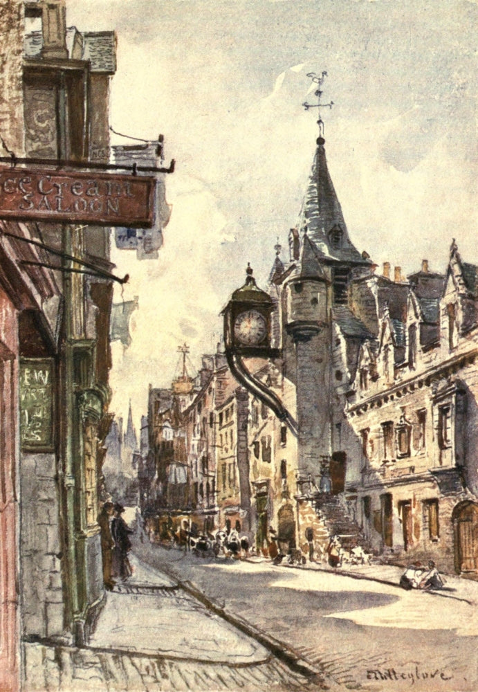 Edinburgh 1904 Canongate Tolbooth Poster Print by John Fulleylove