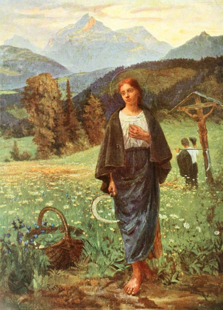 St. Notburga Poster Print by R. Frische, 1911 artwork