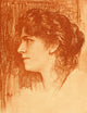 Sanguine Study Art Print by Friedrich von Kaulbach featuring rich tones and intricate details.