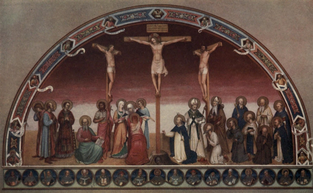 The Crucifixion Poster Print by Fra Angelico, Early Tuscan Art 1902.