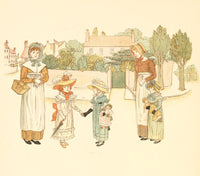Little Ann & Other Poems Poster Print by Kate Greenaway featuring wooden doll and wax doll.