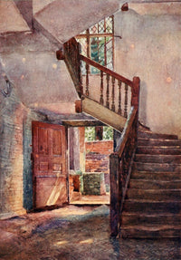 Eton 1909 Inside of Old Brewhouse Poster Print by E.D. Brinton