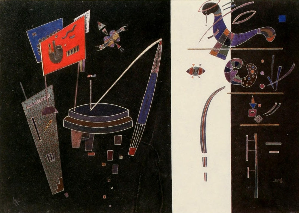 Red Accent 1943 Fine Art Print by Wassily Kandinsky showcasing vibrant abstract art.
