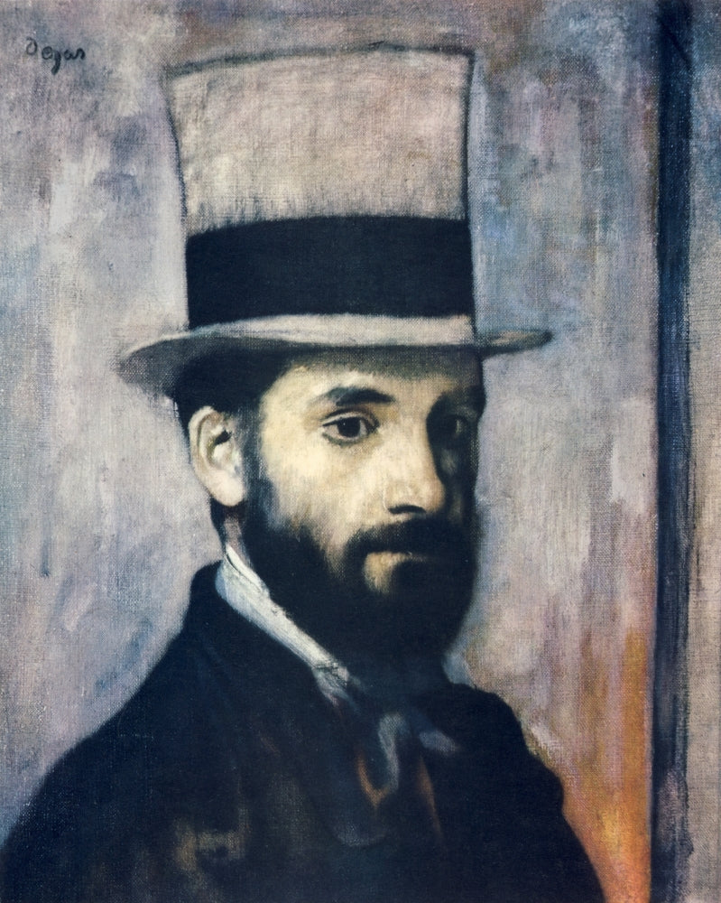 Portrait of Leon Bonnat c.1863 Poster Print by Edgar Degas