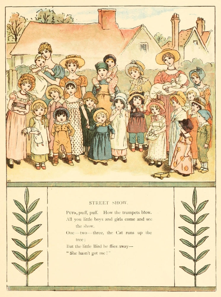 Marigold Garden 1900 Street Show Poster Print by Kate Greenaway.