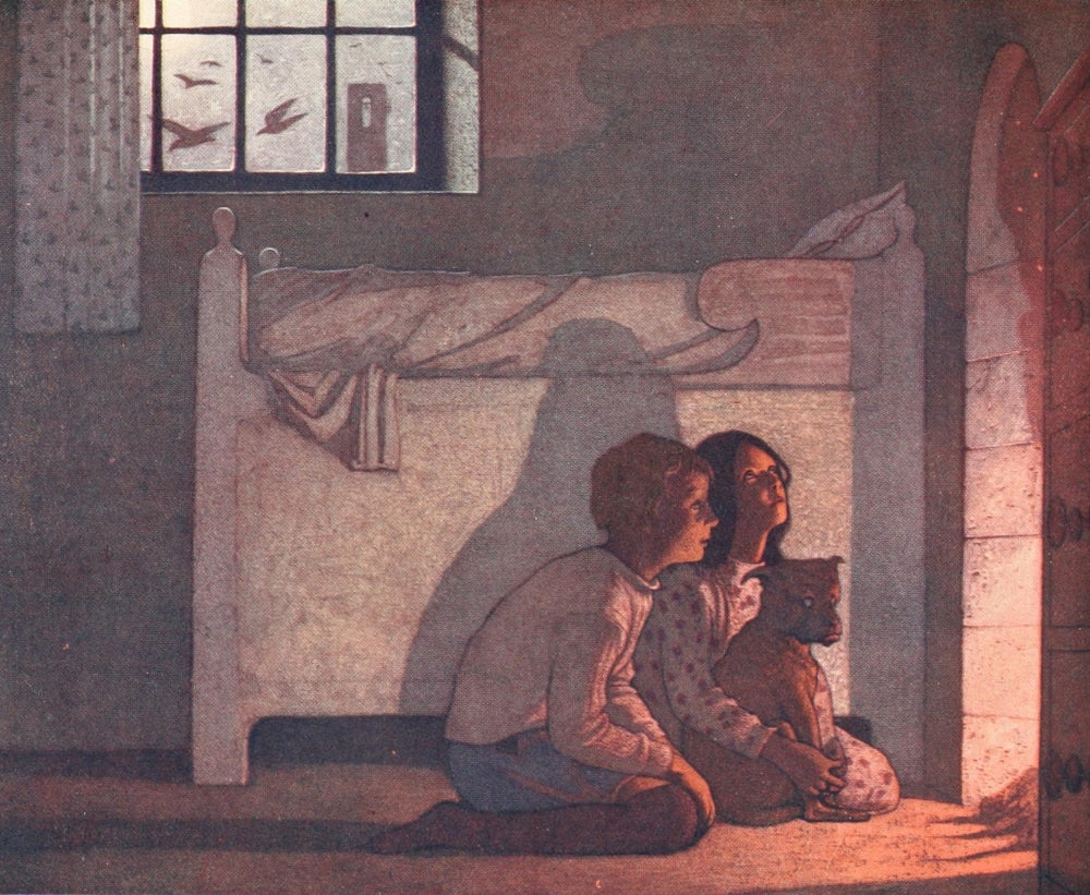The Blue-bird poster print by Winifred Cayley-Robinson, vibrant colors and intricate details.